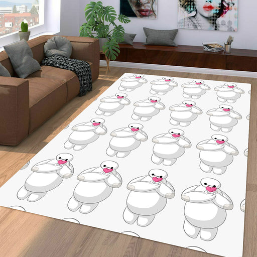 love from baymax cute robot Living room carpet rugs