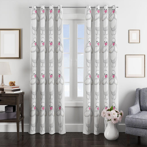 love from baymax cute robot window Curtain