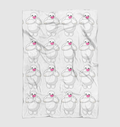 love from baymax cute robot Ultra soft fleece blanket