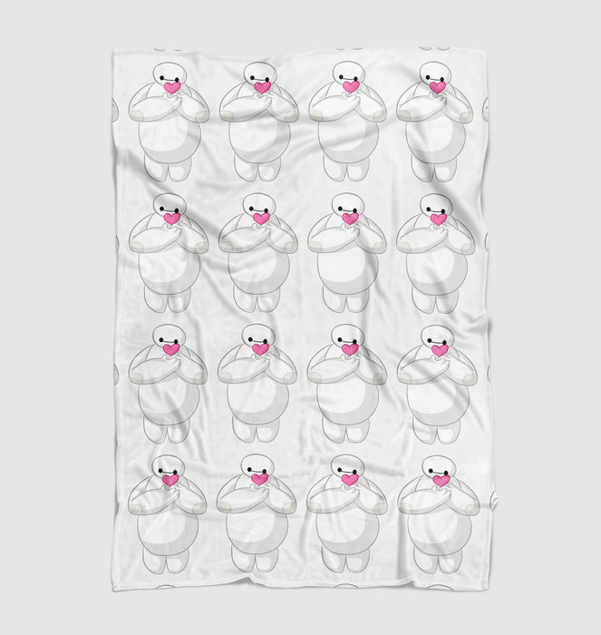 love from baymax cute robot Ultra soft fleece blanket