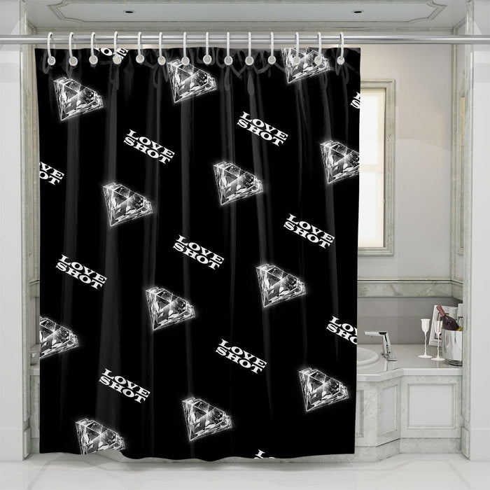 love shot gems dark shower curtains