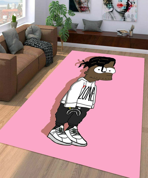 lil simpsons rap streetwear Living room carpet rugs