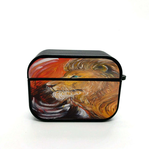 lion painting airpods case