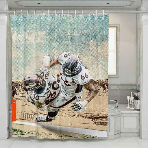 lindsay denver broncos nfl shower curtains