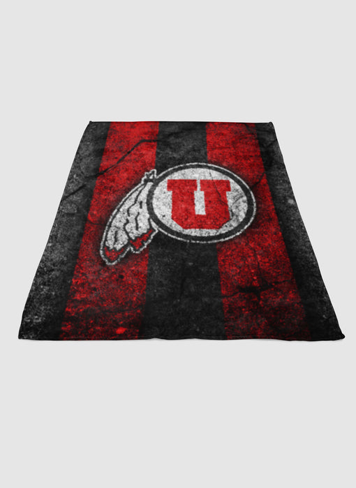 Utah Utes american football team soft fleece blanket