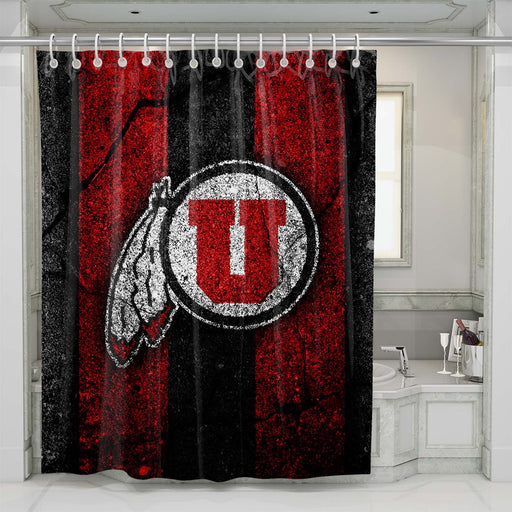 utah utes american football team shower curtains