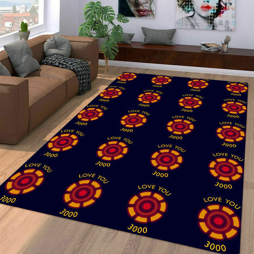 love you 300 tony stark Living room carpet rugs