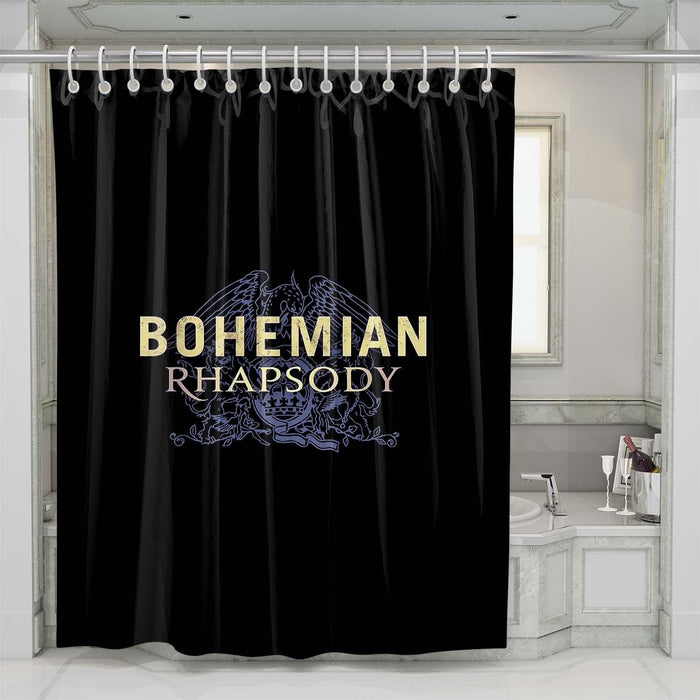 logo queen bohemian rhapsody shower curtains