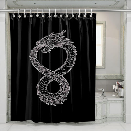 line dragon of altered carbon shower curtains