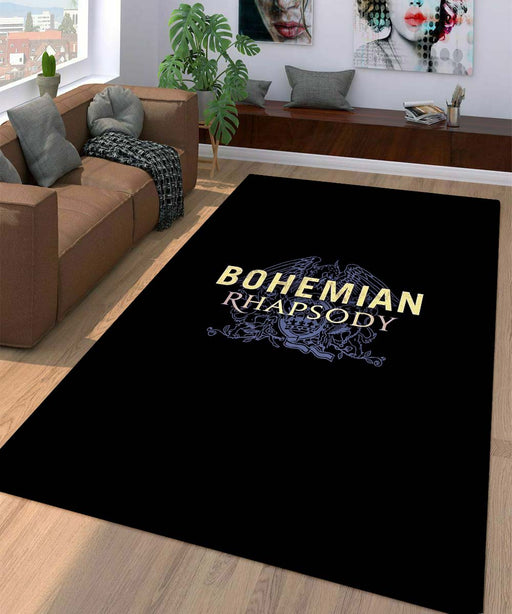 logo queen bohemian rhapsody Living room carpet rugs