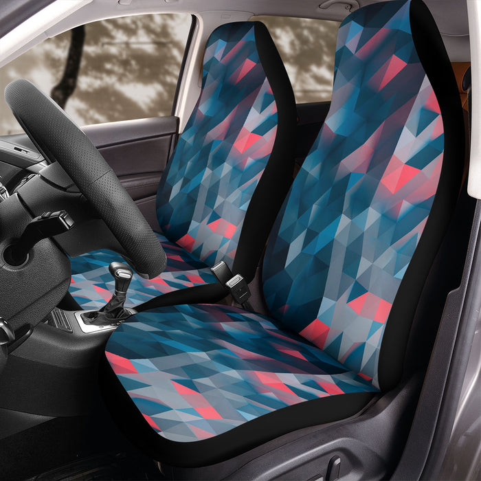 low poly wave object Car Seat Covers