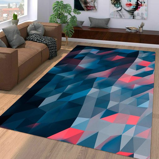 low poly wave object Living room carpet rugs