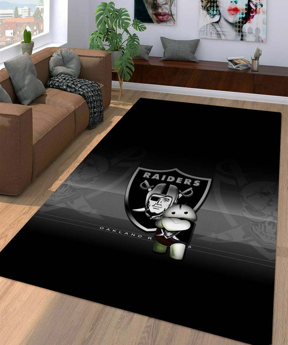 line leak oakland raiders Living room carpet rugs