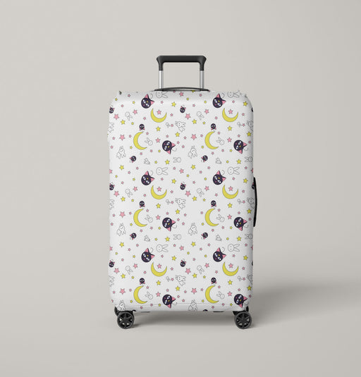 luna from cat to princess sailor moon Luggage Cover | suitcase