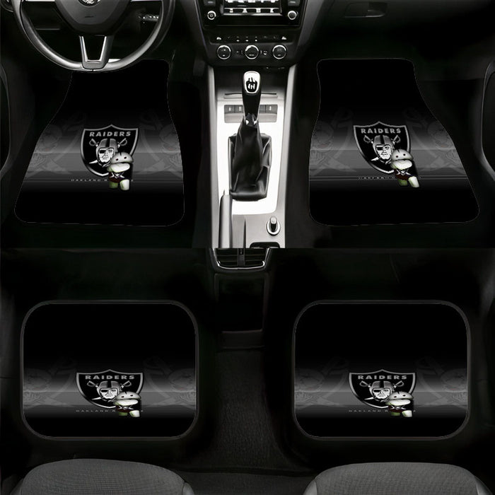 line leak oakland raiders Car floor mats Universal fit