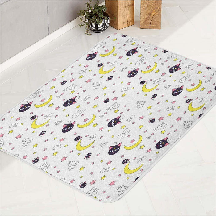 luna from cat to princess sailor moon bath rugs