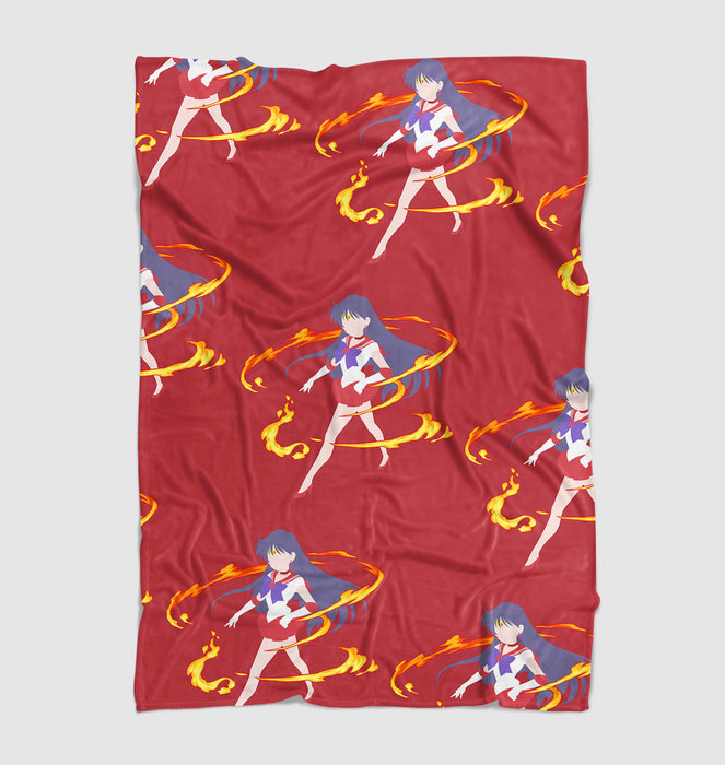 luna sailor mars fourth senshi Ultra soft fleece blanket