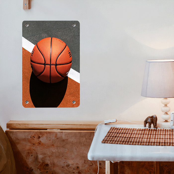 line of basketball Poster Metal print wall art