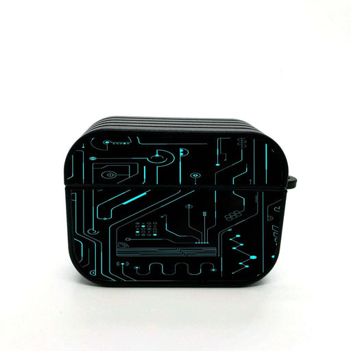 machine technology futuristic glow airpods case