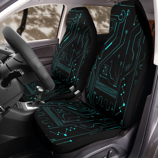 machine technology futuristic glow Car Seat Covers