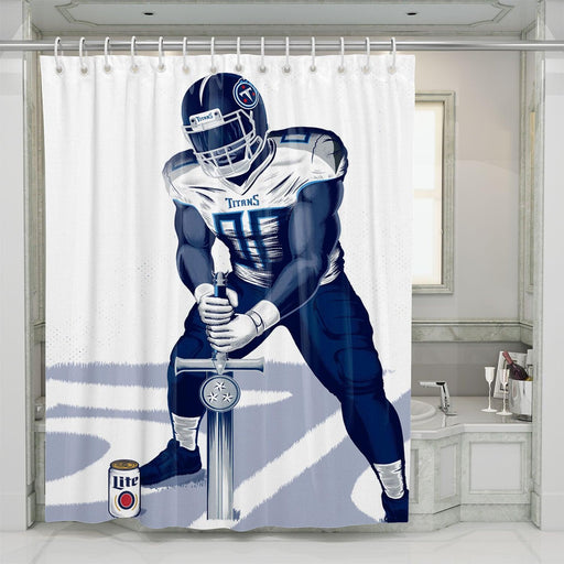 lite and titans player with sword art shower curtains