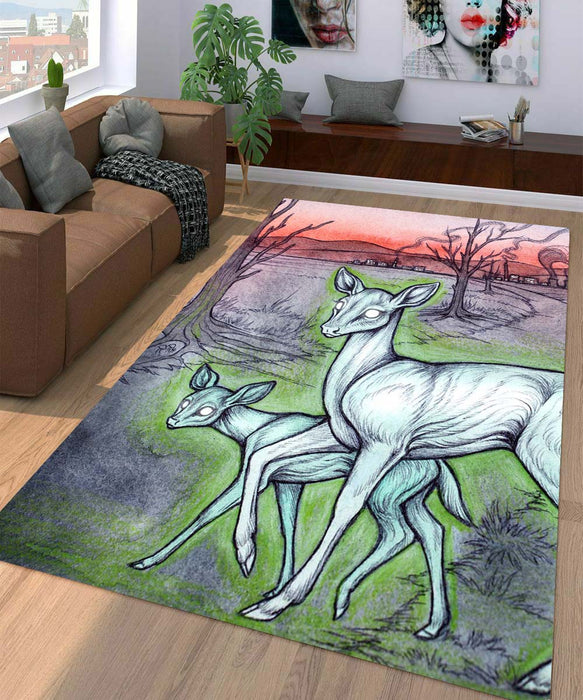 lost place animal Living room carpet rugs