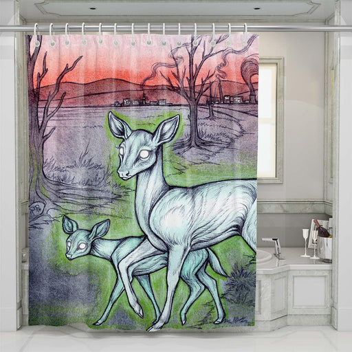 lost place animal shower curtains