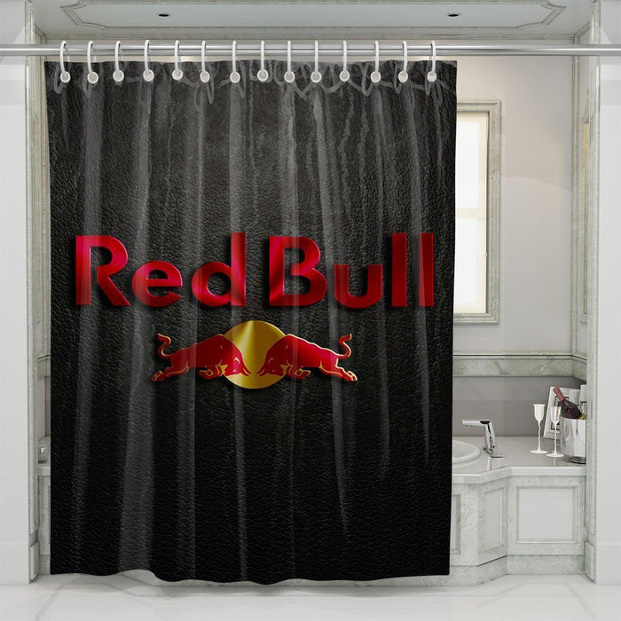 logo redbull metal shower curtains