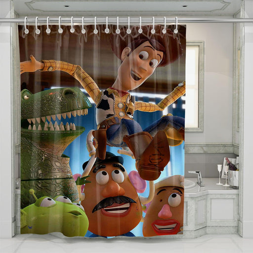 long live woody with friends shower curtains