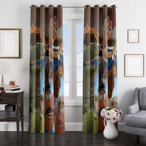 long live woody with friends window Curtain