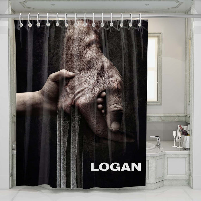 wolverine hand marvel shower curtains