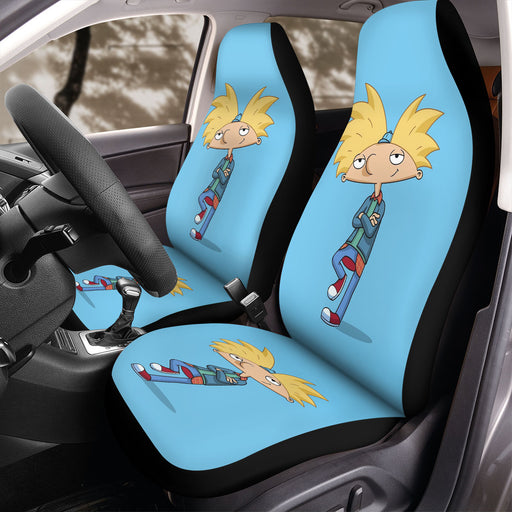 main character hey arnold nickelodeon Car Seat Covers