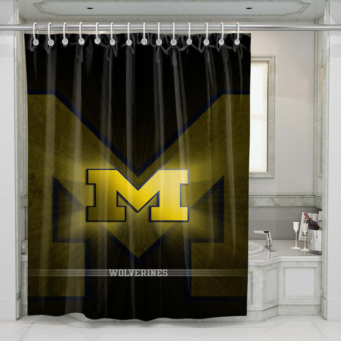 wolverines shower curtains