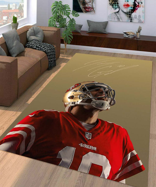 look above nfl player Living room carpet rugs