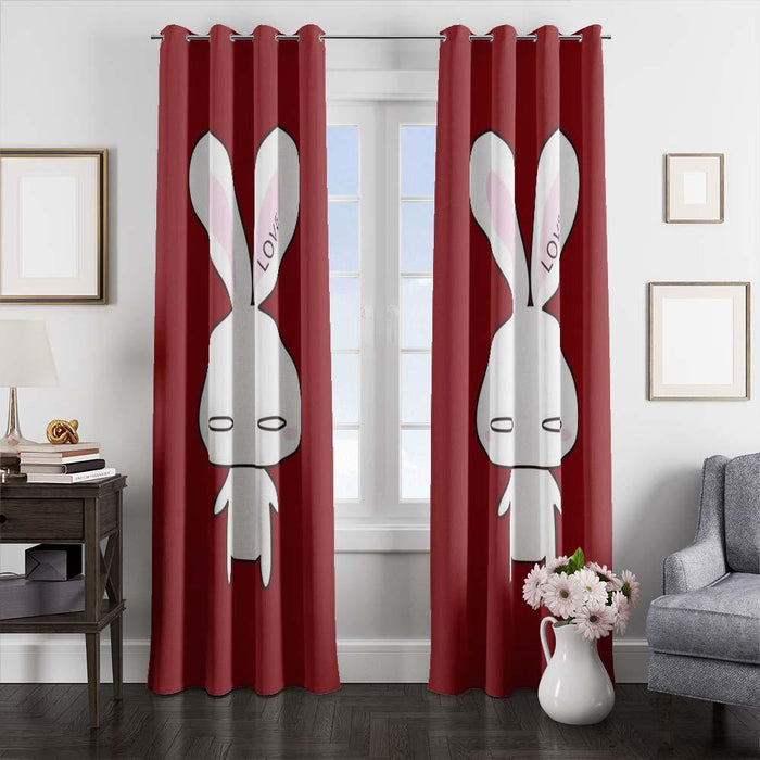 love cartoon character window curtains