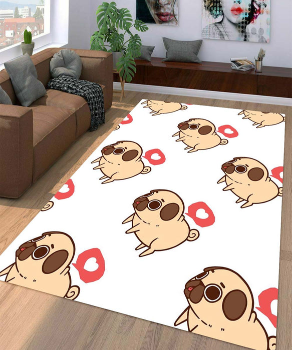 love dog cute Living room carpet rugs