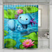 wooper pokemon shower curtains