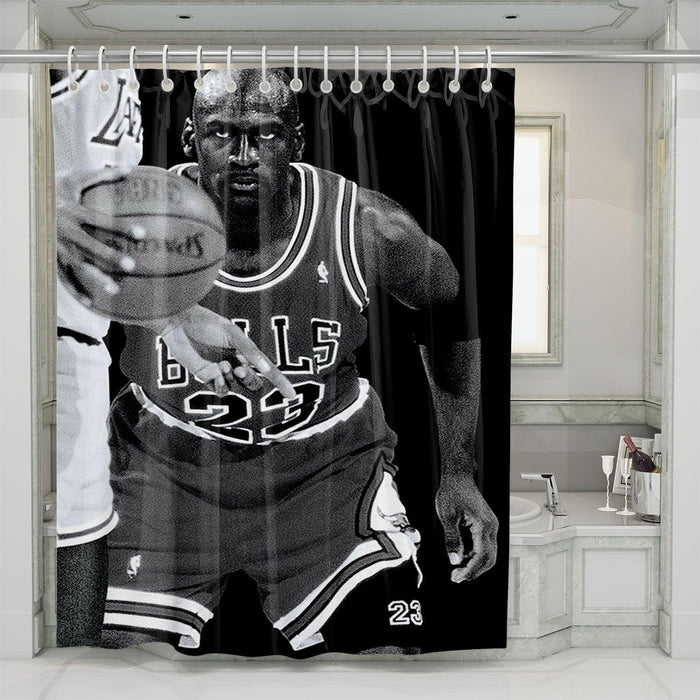 look at the ball bulls player shower curtains