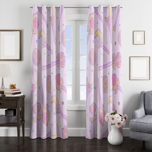 magic wand sailor moon window Curtain