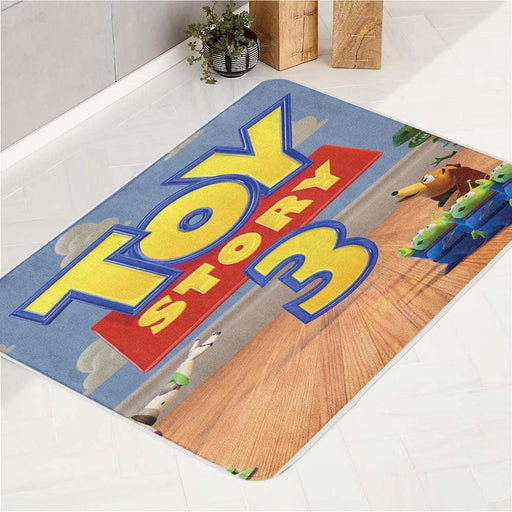 look at the toy story 3 guys bath rugs