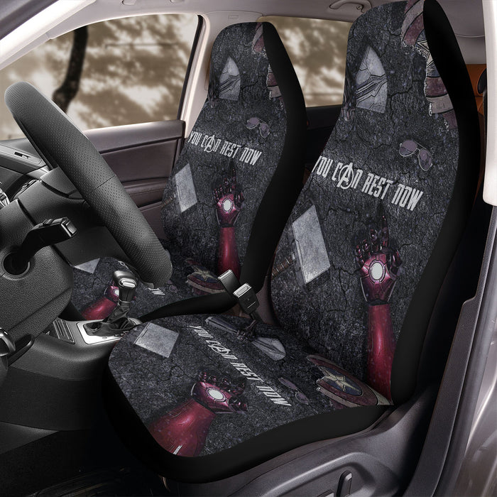 you can rest now iron man Car Seat Covers