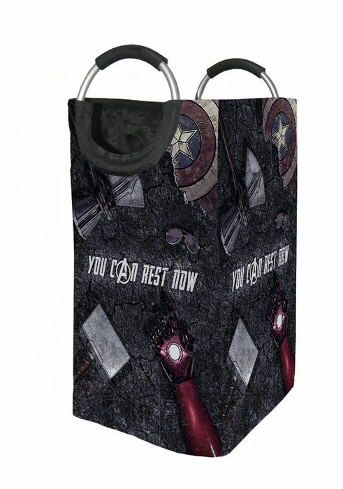 you can rest now iron man Laundry Hamper | Laundry Basket