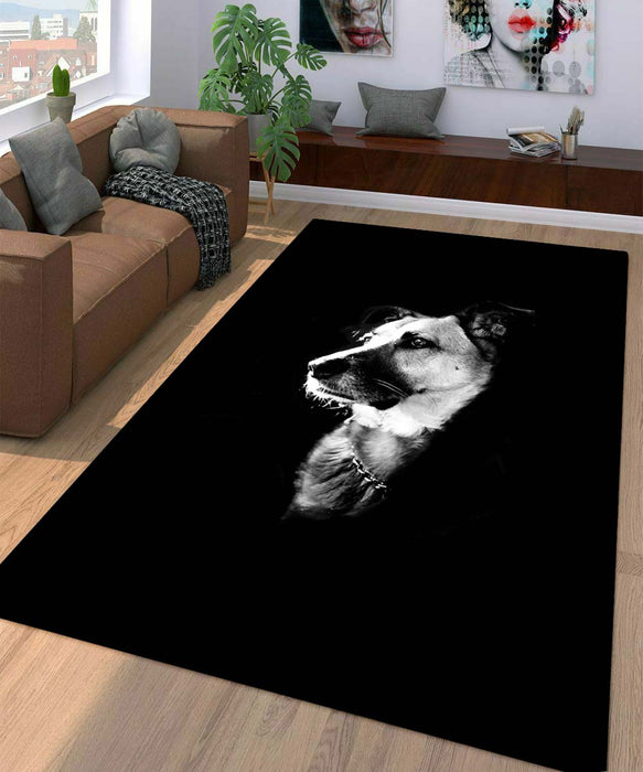 low light dog monochrome Living room carpet rugs