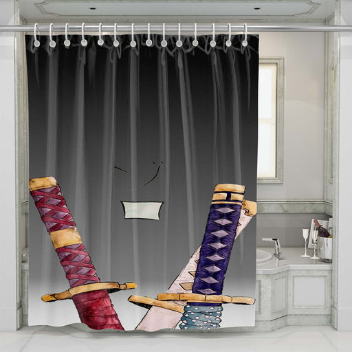 zoro katana onepiece shower curtains