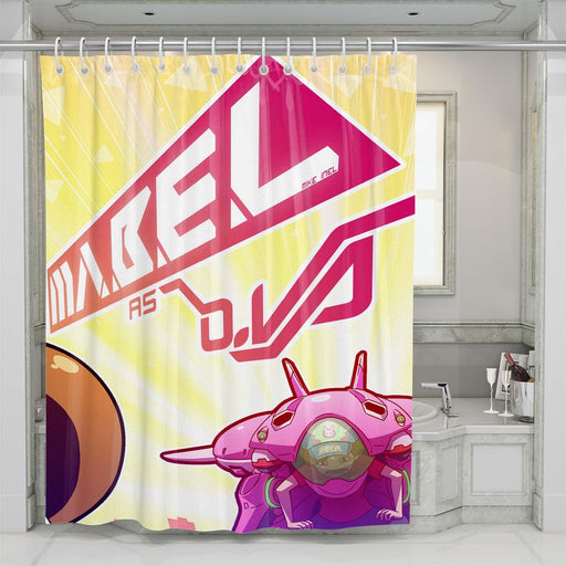 mabel as diva shower curtains