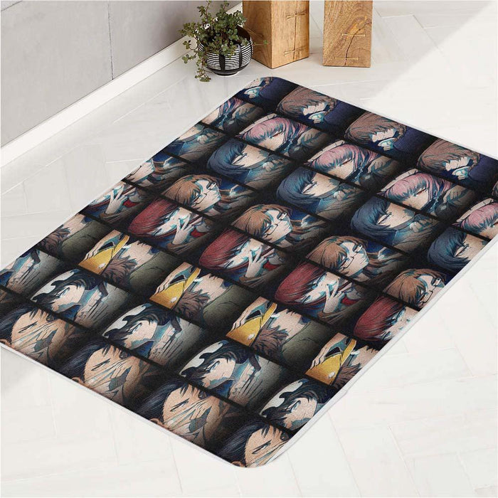 main characters from steins gate bath rugs