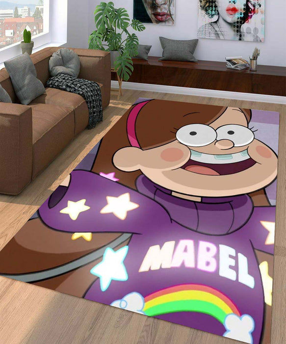 mabel glowing gravity falls Living room carpet rugs