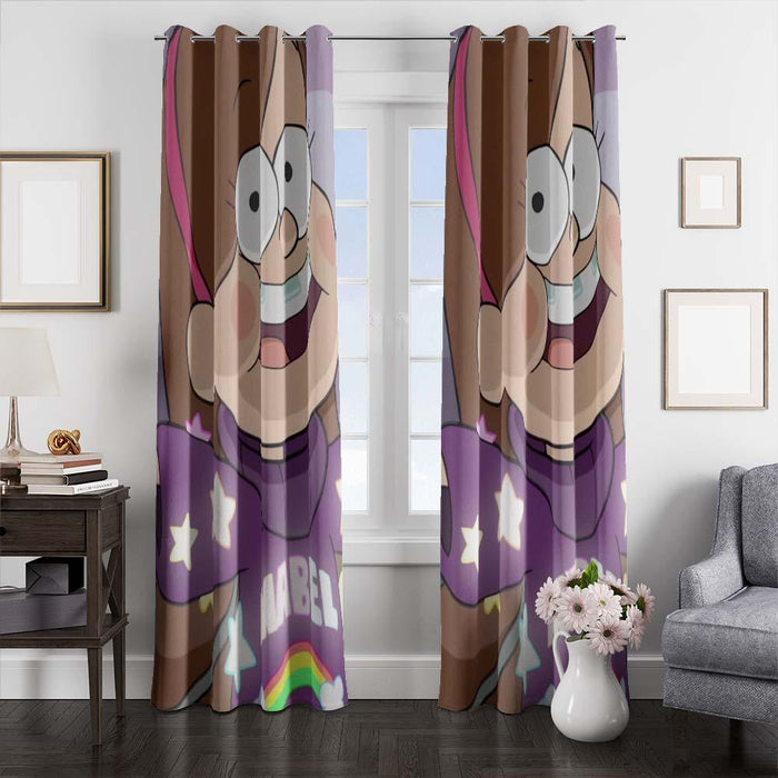 mabel glowing gravity falls window curtains