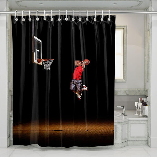 low light slam dunk shower curtains