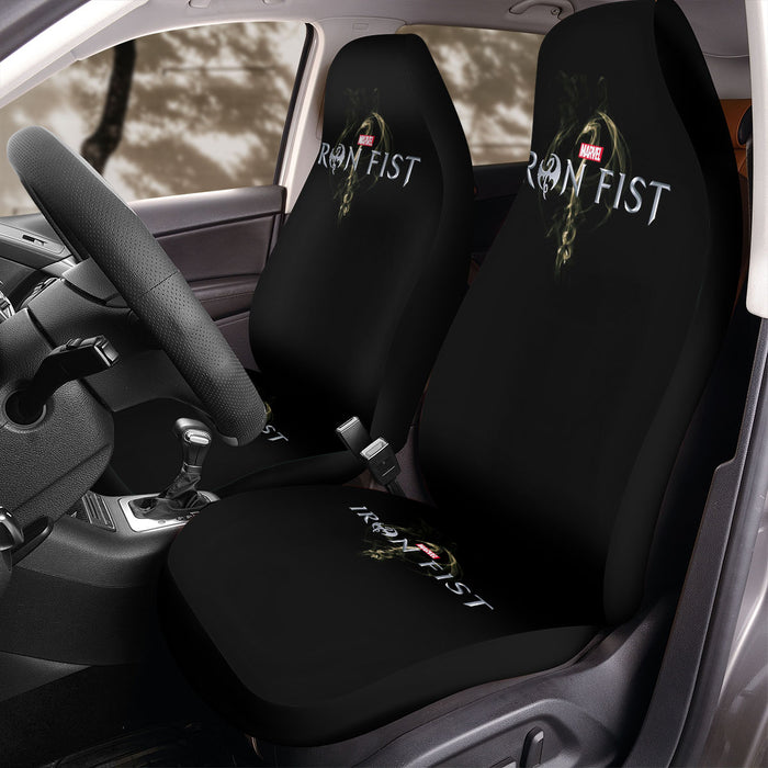 marvel studio iron fist logo Car Seat Covers